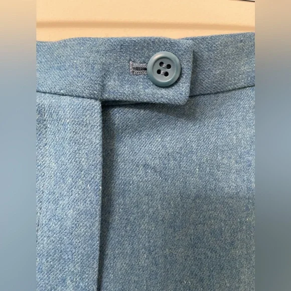 Pendleton Turquoise-Blue Virgin Wool Vintage Dress Pants Size 8 - Picture 7 of 7